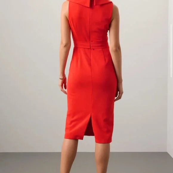 BADGLEY MISCHKA Sexy Red Sleeveless Midi Dress NWOT - Picture 2 of 4